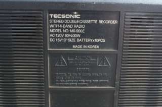 Vintage 80s Tecsonic MX 900E Ghettoblaster Boombox EXTREMELY Rare 
