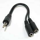 SF Cable 6 3.5mm Stereo Male to 2 3.5mm Stereo Female Splitter Cable