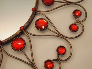   Decorative Mount Wrought Iron and Red Crystal A Great Room Accent