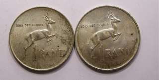 1966 South Africa 1 Rand Silver Lot of 2 46 67  