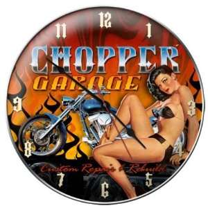   Garage Pinup Girls Clock   Victory Vintage Signs