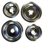 Range Kleen Set of 4 Drip Pans, Chrome