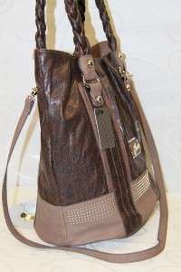 WOMAN Tote Handbag Purse Dark Brown #GU 3991  