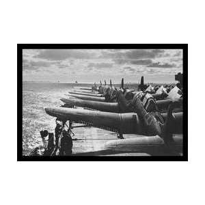  US Navy Airplanes Packed on Deck 20x30 poster