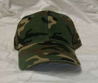 Green Army Camouflage Baseball Hat  