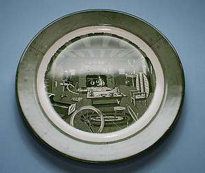   Colonial Homestead by Royal 12 Chop Plate Serving Platter Green