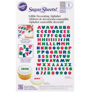 Wilton Primary Alphabet & Number Sugar Sheets Cake New  