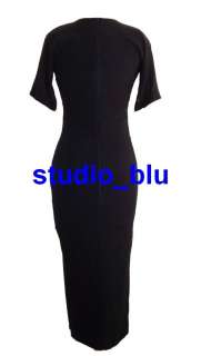 DOLCE & GABBANA Black Silk Form Fitting Zipper Dress 40  