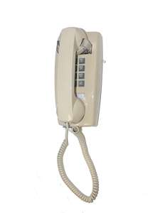 PHONE ~RETRO~ IVORY PUSH BUTTON WALL TELEPHONE VINTAGE~  