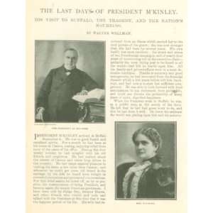  1901 Last Days Assassination President William McKinley 
