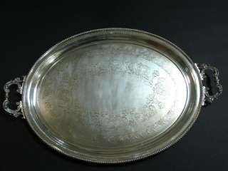 ANTIQUE WMF BIG SILVER PLATED SERVING DISH TRAY HANDLE  