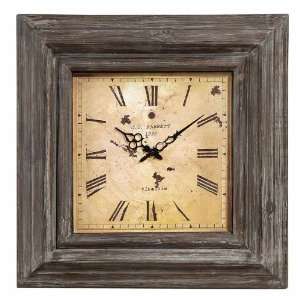  Roman Numeral Wall Clock in Weathered Gray Finish