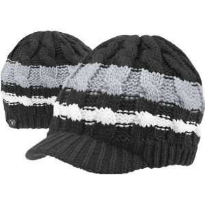 Oakland Raiders Womens Cable Visor Knit Hat  Sports 