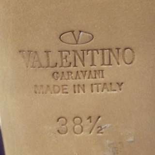 VALENTINO GARAVANI Leather Sandals Heels 38.5 Purple  