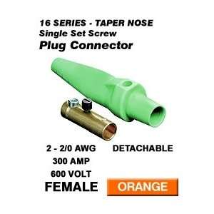   16 Series Female Detachable Plug Single Set Screw Complete   Orange
