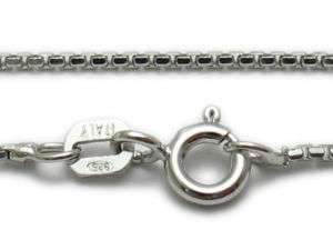 Sterling Silver ROUND BOX chain necklace 1mm 060  
