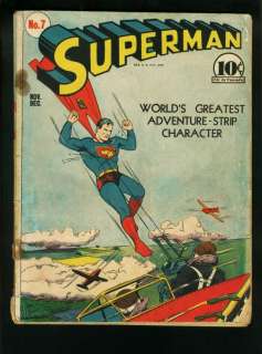 SUPERMAN #7 1940 DC COMICS JERRY SIEGEL & JOE SHUSTER  