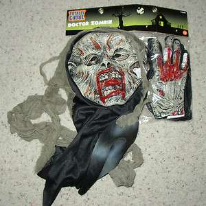 NEW HALLOWEEN DOCTOR ZOMBIE MASK AND GLOVES TOTALLY GHOUL  