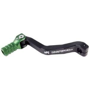 Hammerhead Designs Billet Shift Lever   Black/Green KLX110SL+0W BLK 