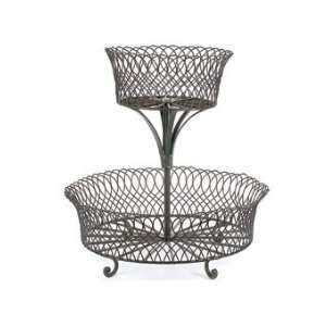  Two Tier Wire Planter with feet Patio, Lawn & Garden