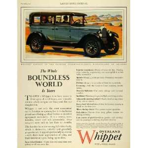 1927 Ad Willys Overland Whippet Landau Arizona Desert Car American 