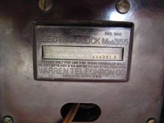 BAKELITE CATHEDRAL TELECHRON 355 ELECTRIC MANTLE CLOCK  