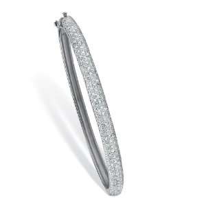    PalmBeach Jewelry Platinum Plated Diamond Bangle Bracelet Jewelry