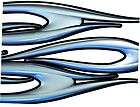 Chrome Flames Auto Graphics Car Truck decals 6ft kit
