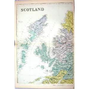   Map C1884 Scotland Western Isles Skye Rum Harris Uist