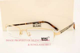 New MONT BLANC Eyeglasses Frames 0155 E69 GOLD for Men  