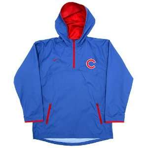 Chicago Cubs Youth Quarter Zip Hooded Shell Pullover by Nike