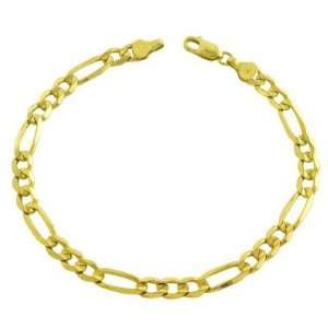 14K Yellow Gold Concave Figaro Bracelet Katarina Jewelry