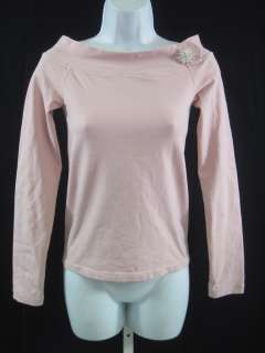BORDEAUX Pale Pink Boatneck Sweater Top Shirt OS  