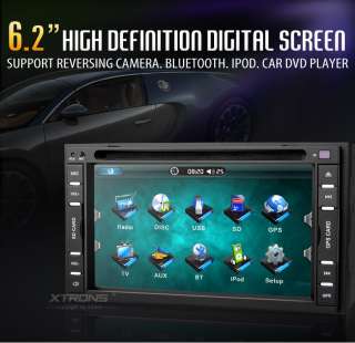   DIN 6.2 HD Digital Car DVD Player iPOD Touch Screen SD USB RDS  