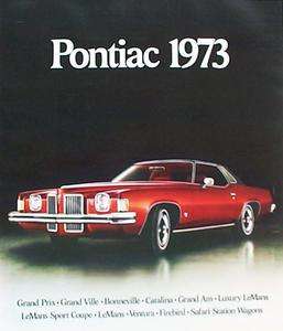 1973 Pontiac FL Brochure Firebird/Trans Am/GP/Etc  