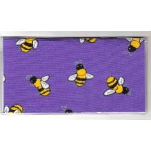  Checkbook Cover Bumble Bees Bee on Blue 