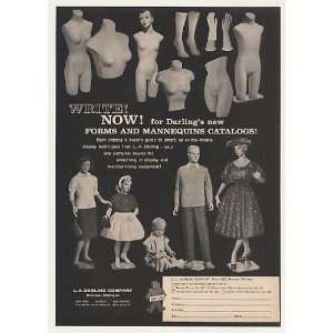 1961 L A Darling Co Forms Mannequins Trade Print Ad (44773)  