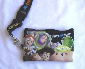Toy Story Black & Blue Lanyard Zipper Wallet ID Pouch  