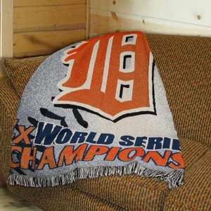  MLB Detroit Tigers 4 Time World Series Champions Woven 