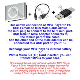 New Metal Clip  Player Micro SD TF Blue or Silver 2gb 4gb 8gb 16gb 