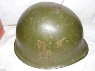 Vintage Korea Viet Nam Era M1 Steel Pot Army Helmet  