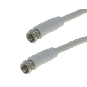    25 RG6U White Coax Cable with F Male Connectors Electronics
