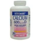 VitaSmart Calcium Dietary Supplement With Vitamin D Caplets 600mg 300 