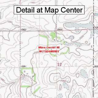 USGS Topographic Quadrangle Map   Macs Corner NE, South Dakota (Folded 