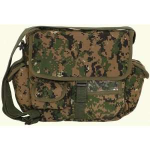  Digital Woodland Camouflage Messenger Shoulder Bag   11.75 