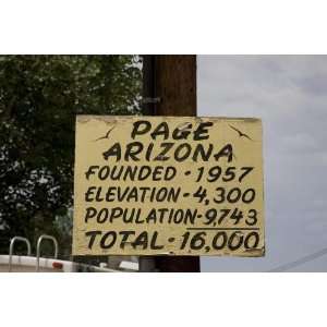 Americana Poster   Sign in Page Arizona 24 X 17 