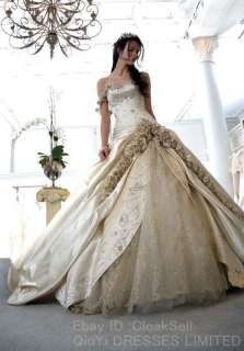 Sell Well New Wedding Dress Bridal Dress Flowers Satin Embroidery 
