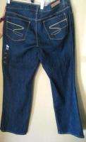 Seven 7 Premium Womens Blue Denim Stretch Boot Cut Jeans Sz Size 18 