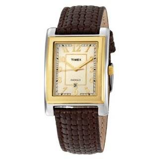   Timex Mens T29371 Classic Square Brown Leather Strap Watch Timex