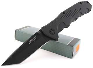 MTech Black Anodized Machined Metal Tanto Knife NEW  